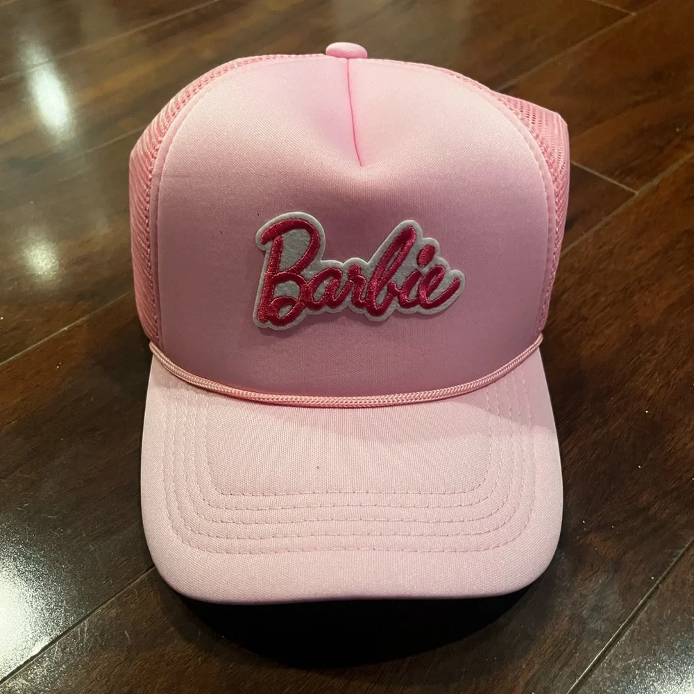 NEW - Light Pink Adjustable Barbie Mesh Trucker Hat